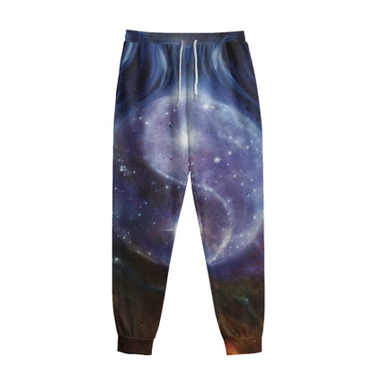 Woman Space Yin Yang Painting Print Sweatpants