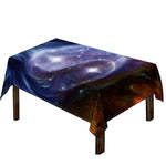 Woman Space Yin Yang Painting Print Tablecloth