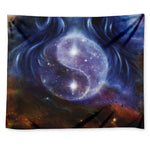 Woman Space Yin Yang Painting Print Tapestry
