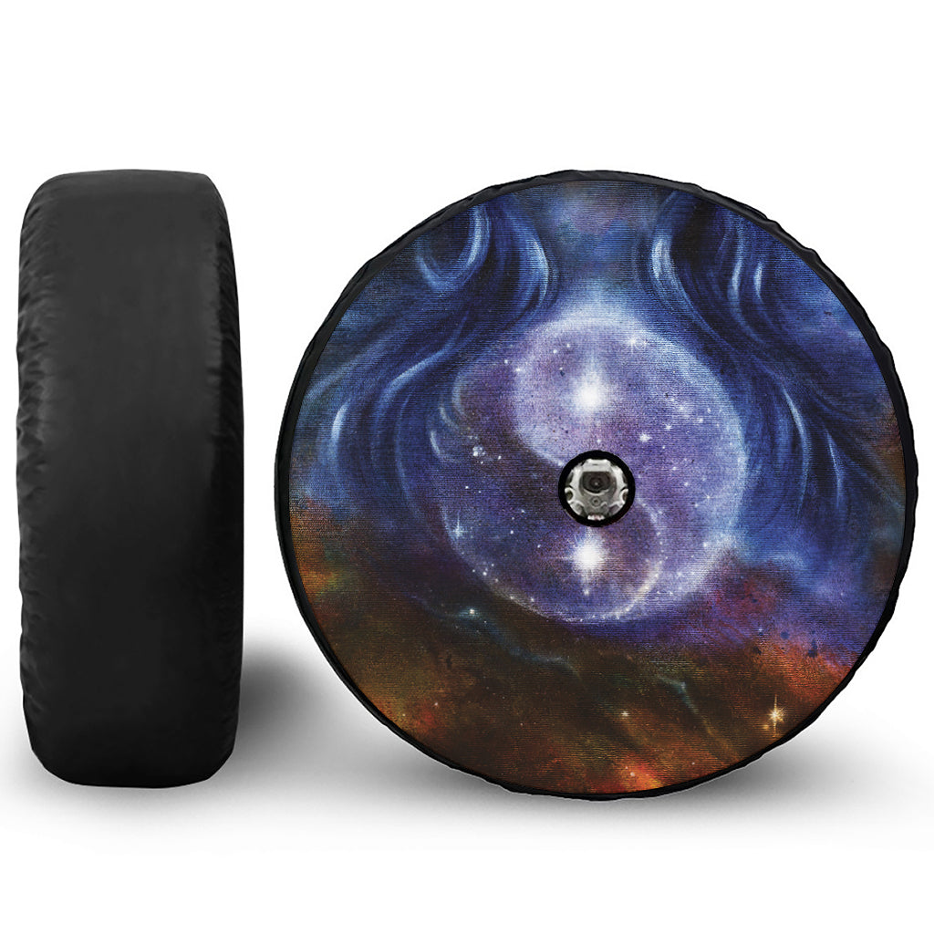 Woman Space Yin Yang Painting Print Tire Cover With Camera Hole