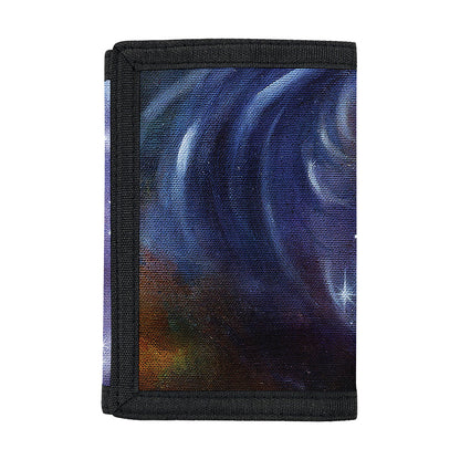 Woman Space Yin Yang Painting Print Trifold Wallet