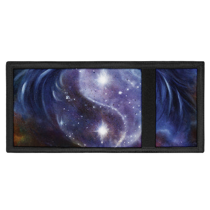 Woman Space Yin Yang Painting Print Trifold Wallet