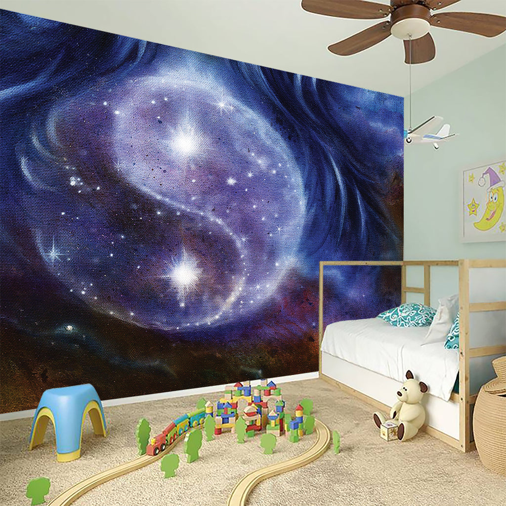 Woman Space Yin Yang Painting Print Wall Sticker