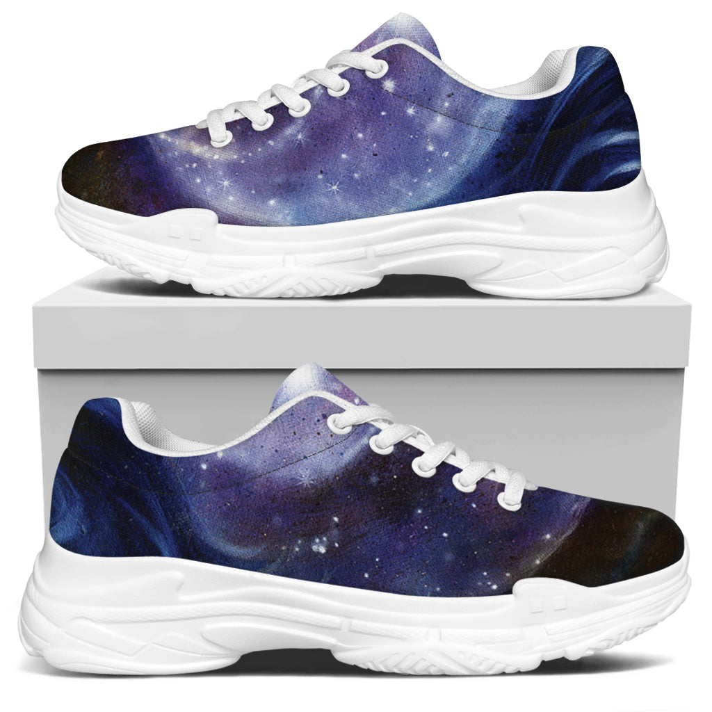 Woman Space Yin Yang Painting Print White Chunky Shoes