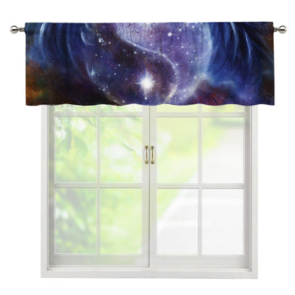 Woman Space Yin Yang Painting Print Window Valance