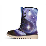 Woman Space Yin Yang Painting Print Winter Boots