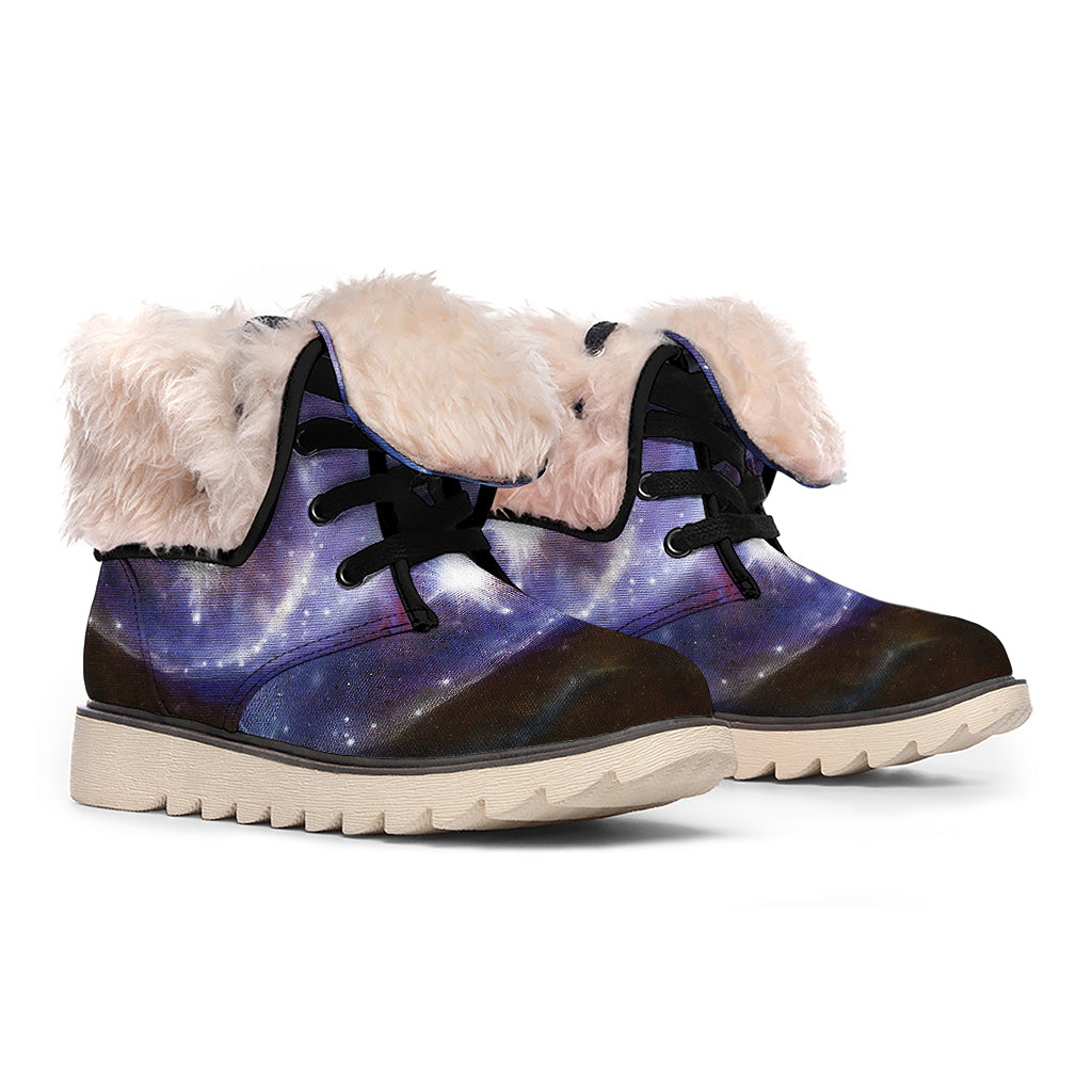 Woman Space Yin Yang Painting Print Winter Boots