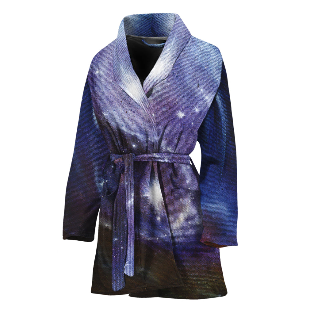Woman Space Yin Yang Painting Print Women's Bathrobe