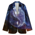 Woman Space Yin Yang Painting Print Women's Cotton Blazer