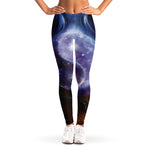 Woman Space Yin Yang Painting Print Women's Leggings
