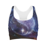 Woman Space Yin Yang Painting Print Women's Sports Bra