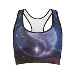 Woman Space Yin Yang Painting Print Women's Sports Bra
