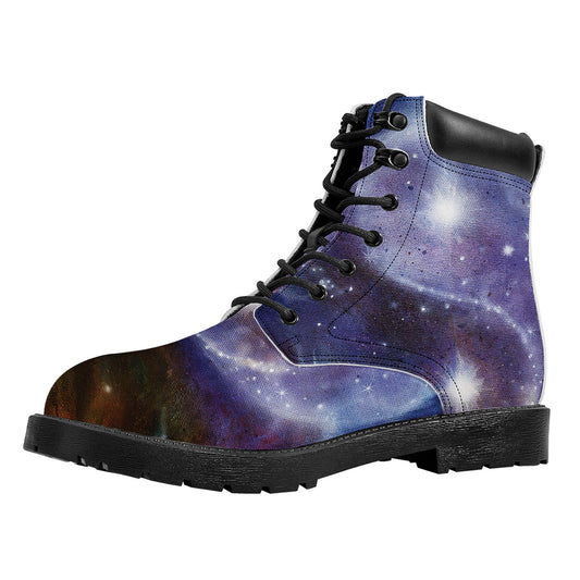 Woman Space Yin Yang Painting Print Work Boots