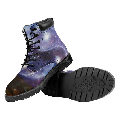 Woman Space Yin Yang Painting Print Work Boots