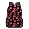 Women's Lips Pattern Print 17 Inch Backpack