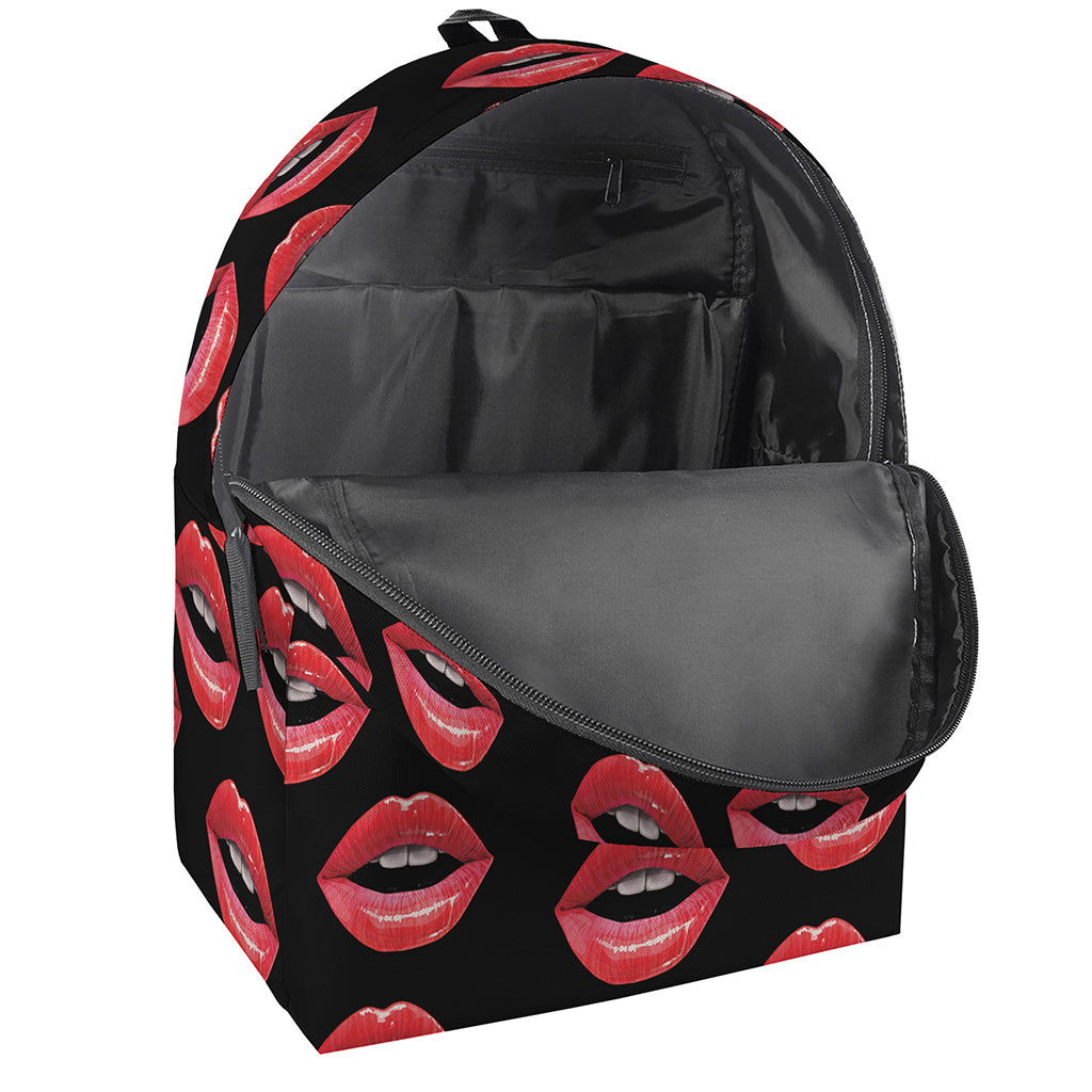 Women's Lips Pattern Print Backpack