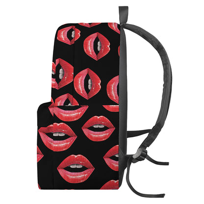 Women's Lips Pattern Print Backpack