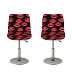 Women's Lips Pattern Print Bar Stool Covers