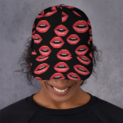 Women's Lips Pattern Print Baseball Cap