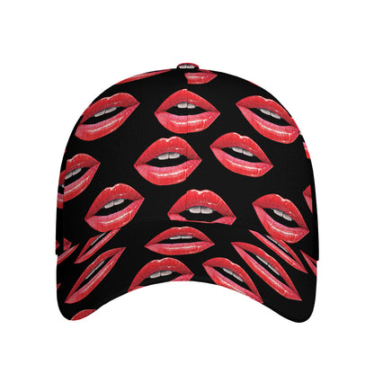 Women's Lips Pattern Print Baseball Cap