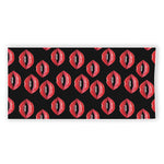 Women's Lips Pattern Print Beach Towel