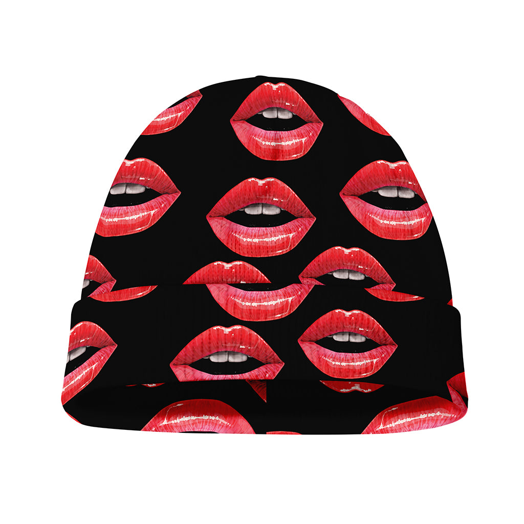 Women's Lips Pattern Print Beanie