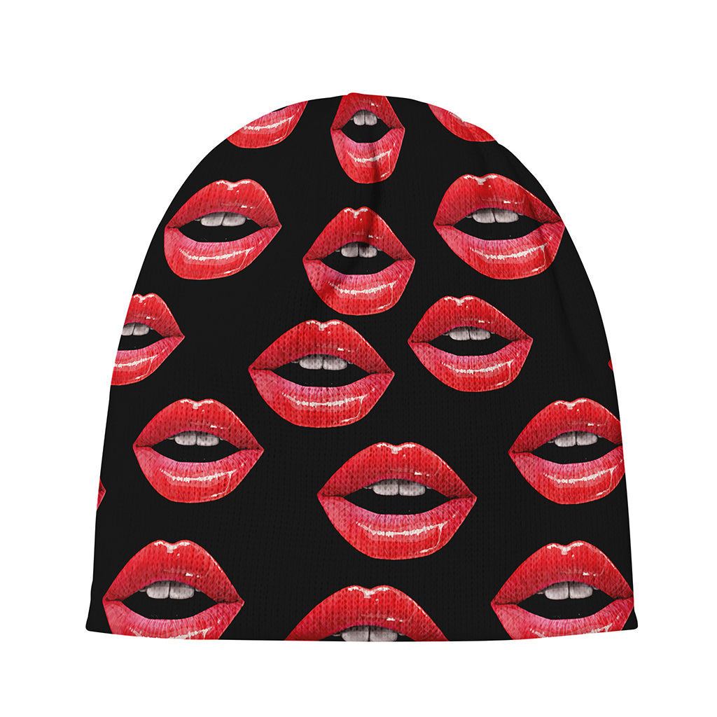 Women's Lips Pattern Print Beanie