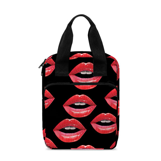 Women's Lips Pattern Print Bible Tote Bag