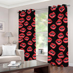 Women's Lips Pattern Print Blackout Grommet Curtains