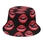 Women's Lips Pattern Print Bucket Hat