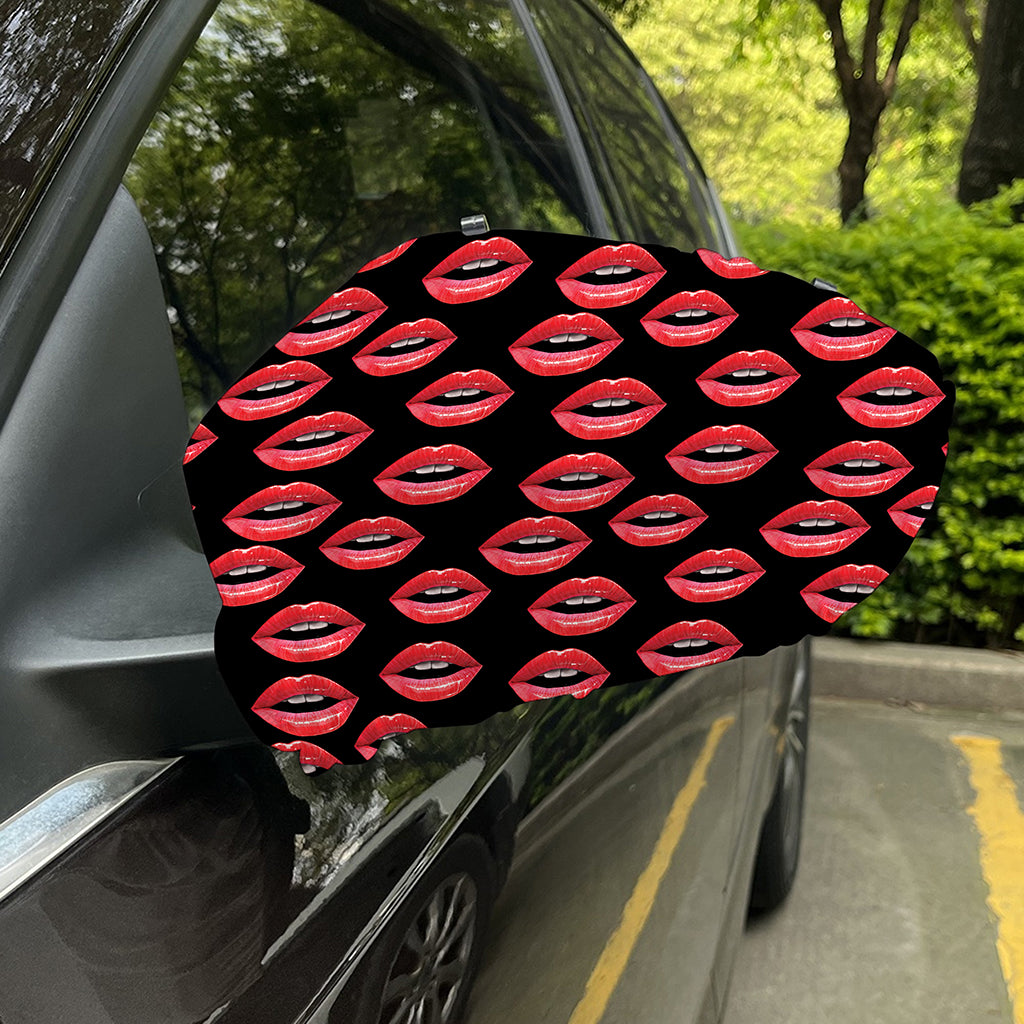 Women's Lips Pattern Print Car Side Mirror Covers