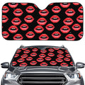 Women's Lips Pattern Print Car Windshield Sun Shade