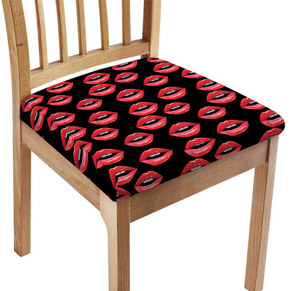 Women's Lips Pattern Print Chair Cushion Cover