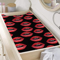 Women's Lips Pattern Print Changing Pad Cover