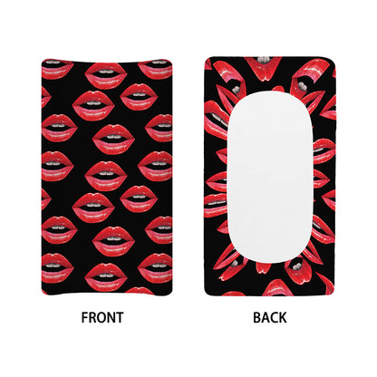 Women's Lips Pattern Print Changing Pad Cover