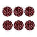 Women's Lips Pattern Print Coaster Set