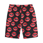 Women's Lips Pattern Print Cotton Shorts
