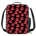 Women's Lips Pattern Print Crossbody Lunch Bag
