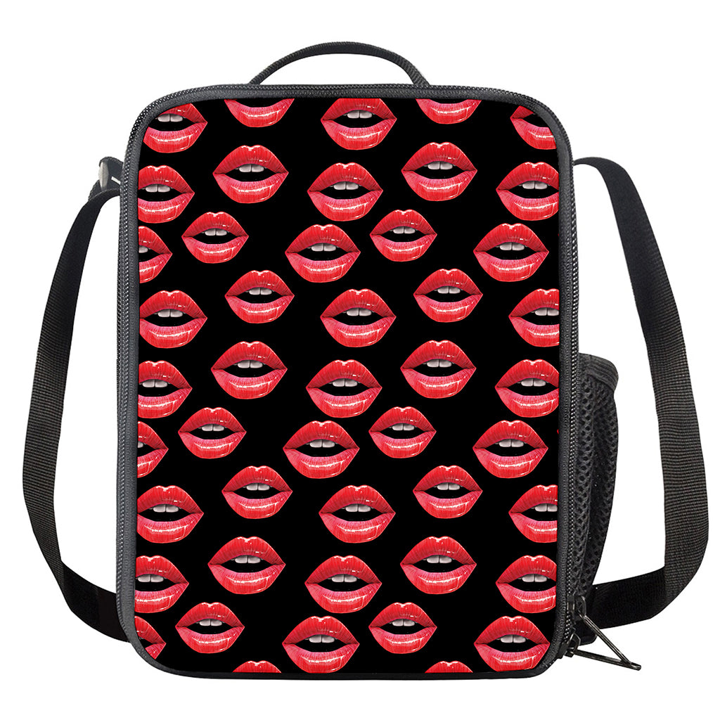 Women's Lips Pattern Print Crossbody Lunch Bag