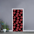 Women's Lips Pattern Print Door Sticker