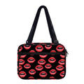Women's Lips Pattern Print Double Strap Bible Bag