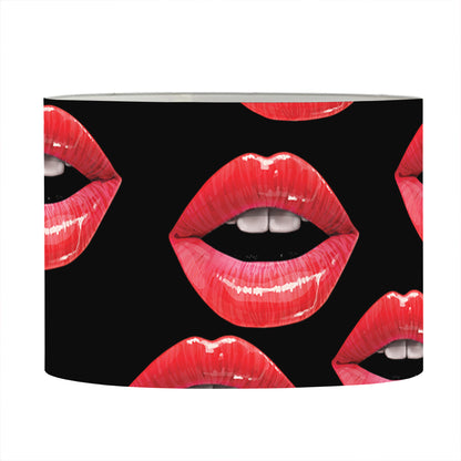 Women's Lips Pattern Print Drum Lamp Shade