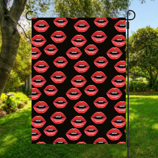 Women's Lips Pattern Print Garden Flag