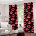 Women's Lips Pattern Print Grommet Curtains