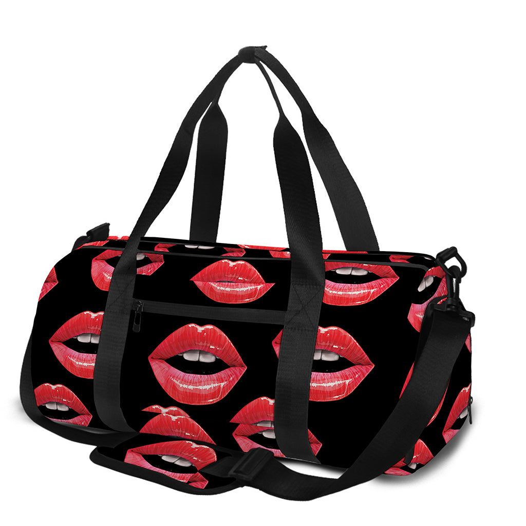 Women's Lips Pattern Print Gym Bag