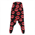 Women's Lips Pattern Print Hammer Pants