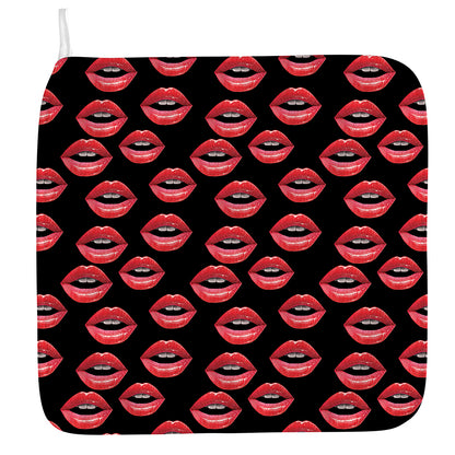 Women's Lips Pattern Print Hand Towel