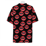 Women's Lips Pattern Print Hawaiian Shirt