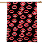 Women's Lips Pattern Print House Flag