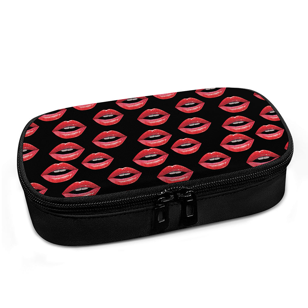 Women's Lips Pattern Print Insulin Cooler Travel Case